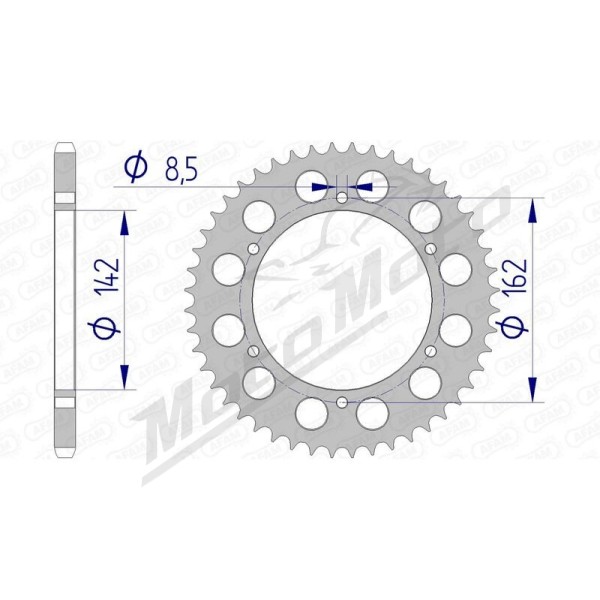 AFAM Aluminium Rear Sprocket 520 48 teeth SUZUKI PE 175 81-83