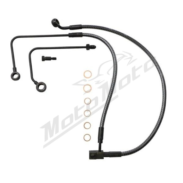 MAGNUM SHIELDING Priekinė apatinė stabdžių žarnelė/linija anglies pluošto Harley Davidson FLS / FLSTC / FLSTN / FXSB / FXSBSE 1584/1800 11-17