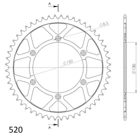 Supersprox Rear Sprocket Steel RFE-245:52 52 dantukai
