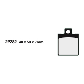 NISSIN Street Semi-Metallic Brake pads - 2P-282NS Aprilia / Benneli / Bimota / Cagiva / Ducati / Gilera / Honda / Yamaha 125-1100cc  77-24