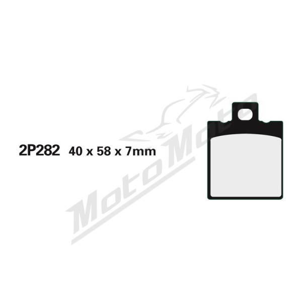 NISSIN Street Semi-Metallic Brake pads - 2P-282NS Aprilia / Benneli / Bimota / Cagiva / Ducati / Gilera / Honda / Yamaha 125-1100cc  77-24