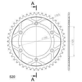 Supersprox Steel Rear sprocket 46T Husqvarna / KTM 690-701cc 17-21