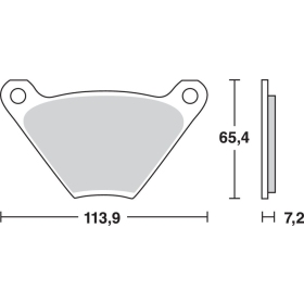 TRW All Round Sintered Metal MCB97 Brake Pads Harley Davidson FL / FLH / FLHS / FX / FXB / FXS / FXWG 1200-1340cc 74-84