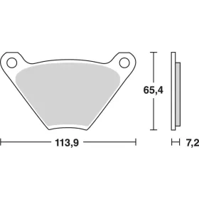 TRW All Round Sintered Metal MCB97 Brake Pads Harley Davidson FL / FLH / FLHS / FX / FXB / FXS / FXWG 1200-1340cc 74-84