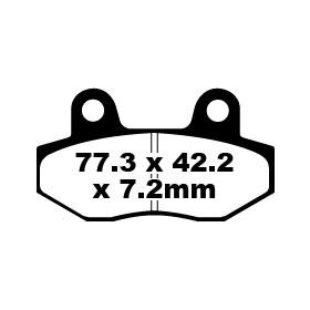 EBC SFA Brake Pads BENELLI /  CF MOTO / CPI /  DAELIM / ETROPOLIS / GENERIC / GOES / KEEWAY / KREIDLER / KYMCO / LEXMOTO / MASH / PEUGEOT / SCOMADI / VECTRIX 50-250cc 07-23