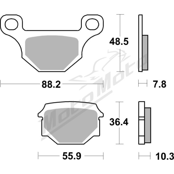 SBS HF Street 585HF Ceramic Organic Brake Pads Aprilia / Derbi / Mash / Rieju / Suzuki 125cc 83-16