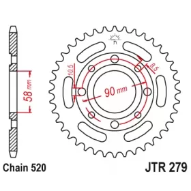 Rear sprocket JTR279
