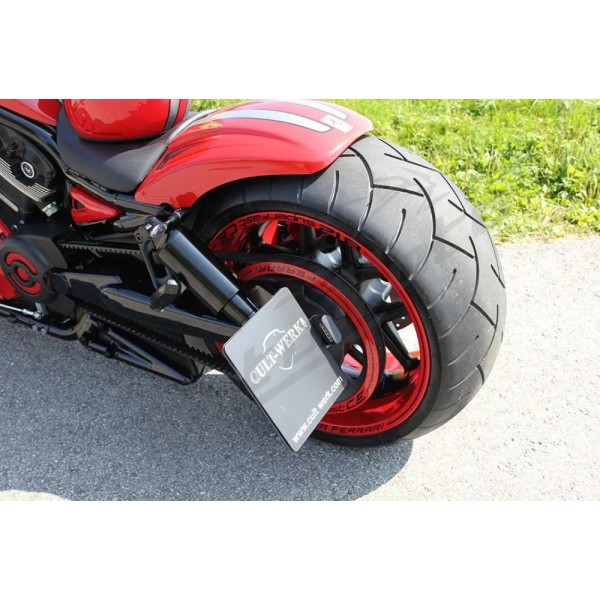 CULT WERK License Plate Holder 180x200mm Harley Davidson 1130-1250cc 2002-2017