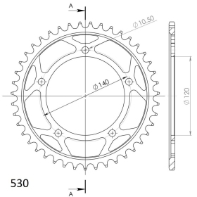 Supersprox Rear sprocket 530 43T Suzuki GSF / GSX-R / GSX 1000-1300cc 07-22