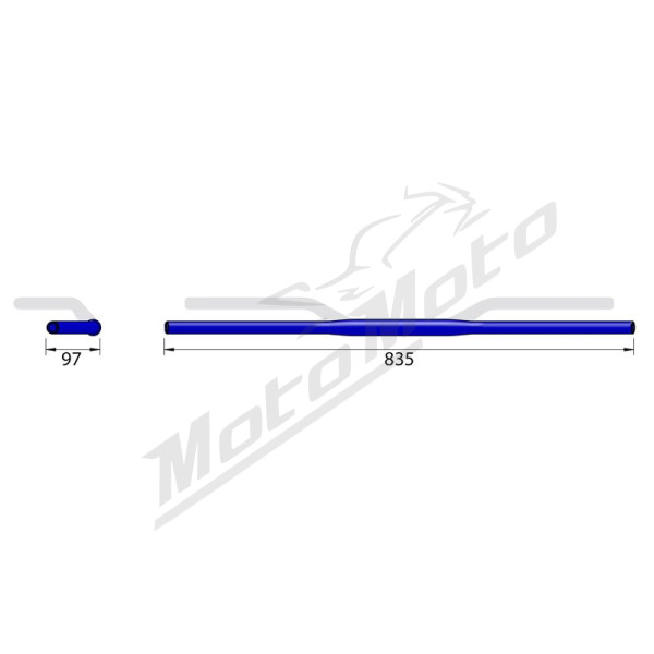 HIGHSIDER Pro X-Bar XD2 Vairas 835mm Ducati / Triumph / Yamaha 675-1300 14-26