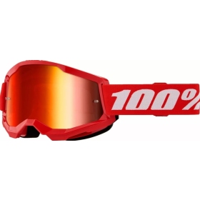 OFF ROAD 100% Strata 2 Goggles (Mirrored Lens) Red