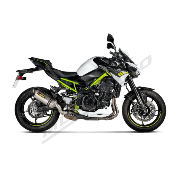 AKRAPOVIC Slip-On Line Muffler Titanium / Carbon Fiber Kawasaki Z 900 17-24