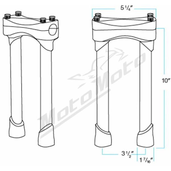 BILTWELL Murdock Handlebar Risers 25,5cm