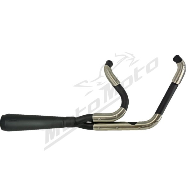 TRASK 2-into-1 Assault Exhaust System Harley Davidson FLDE / FLHC  / FXBR / FXST 1750-1923cc 18-24