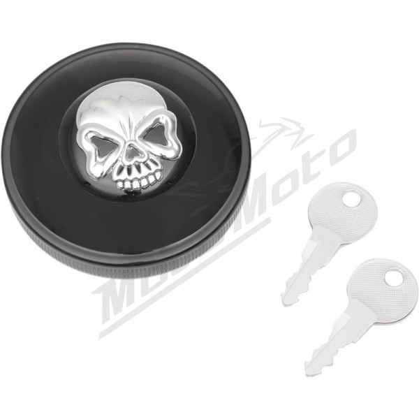 DRAG SPECIALTIES Screw-In Locking Skull Gas Cap Harley Davidson FLD / FLDE / FLFB / FLFBS / FLH / FLHC 1340-1977cc 87-24