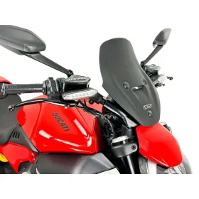 WRS TOURING Priekinis stiklas Matinis Juodas Ducati Diavel V4 1200 ABS 23-25