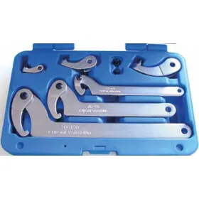 BUZZETTI toggle wrench tool set for sector type ring nuts 35-120mm