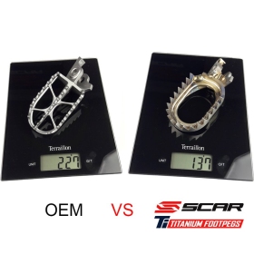SCAR Anti-Mud Footpegs Titanium Kawasaki KX 250-450cc 06-26