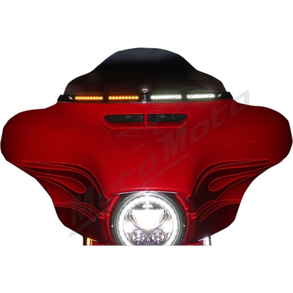 CUSTOM DYNAMICS Genesis® 4 Dynamic LED Batwing Windshield Trim Harley Davidson FLHT / FLHTC 1340-1690cc 96-06