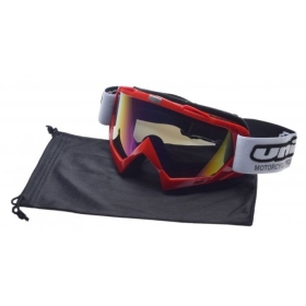 Off Road goggles red UNIT M18 (tinted lens)