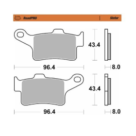 MOTO-MASTER RoadPro Sintered Metal Rear Brake Pads Harley Davidson FLHTCUTG / FLRT / FLTRT 1750-1923 19-25