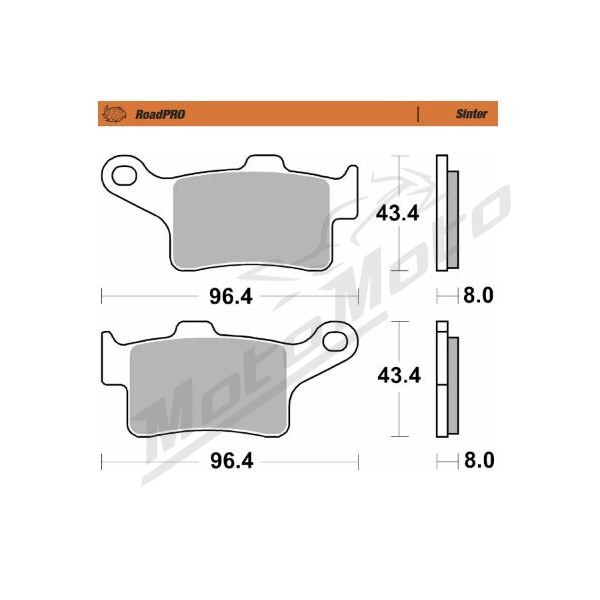MOTO-MASTER RoadPro Sintered Metal Rear Brake Pads Harley Davidson FLHTCUTG / FLRT / FLTRT 1750-1923 19-25