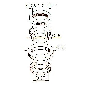Fork bearing set BUZZETTI KYMCO AGILITY 50 / 125 / 150