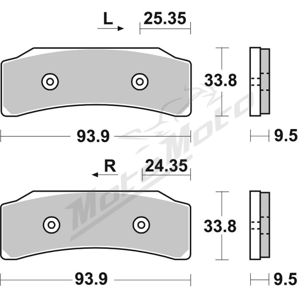 SBS DS Racing 909DS-1 Dual Sintered Brake Pads BREMBO RACING CALIPERS SBK RACING DX