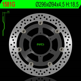 NG BRAKES Front Floating Brake Disc 296mm Honda CB / CBF / CBR 250-1000cc 04-16