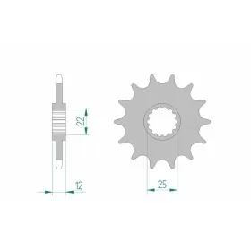 AFAM plieninė savaime išsivalanti priekinė žvaigždutė 94313 - 520 12-13 dantukų GAS GAS ENDUCROSS / EC 200-450cc 96-14