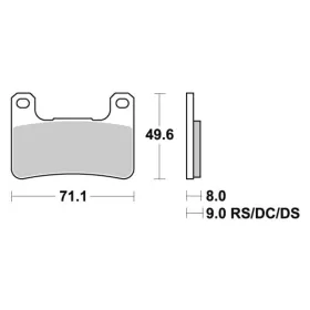 Sbs Brakepads Dual Carbon Kawasaki / Suzuki 600-1800cc 04-22