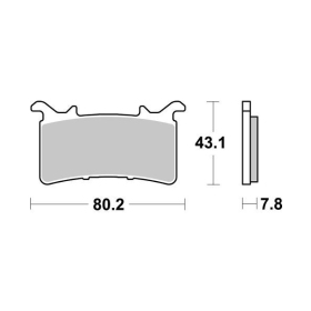 Sbs front brake pads kh757 racing dual carbon BMW / Honda 1000 20-23