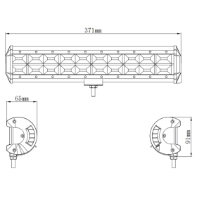 Kinwons Led Bar Žibintas 10-30V 240W Flood 37cm