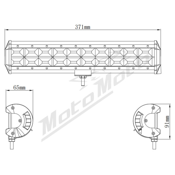 Kinwons Led Bar Žibintas 10-30V 240W Flood 37cm