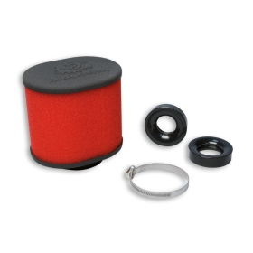 Sportinis oro filtras MALOSSI E15 tiesus Ø60 PHBG 15-21 / PHBL 20-26 raudonas