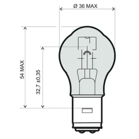 LEMPUTĖ RMS 12V 40W BA20D / 1 VNT