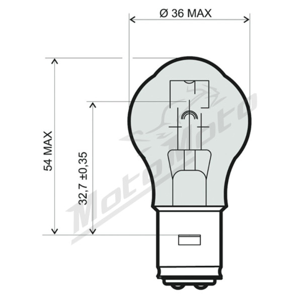 Light bulb RMS 12V 40W BA20D / 1pc