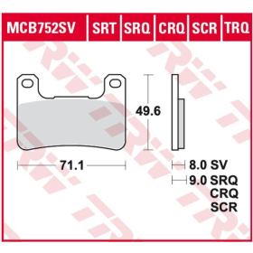 TRW ZF Brake Pads KH379 Harley Davidson / Hyosung / Kawasaki / Suzuki 600-1800cc 03-23