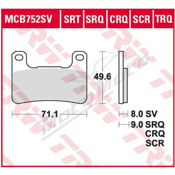 TRW ZF Brake Pads KH379 Harley Davidson / Hyosung / Kawasaki / Suzuki 600-1800cc 03-23
