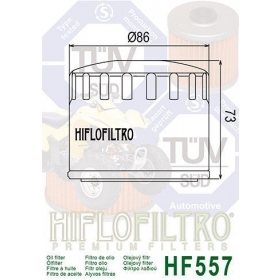 Tepalo filtras HIFLO HF557 BOMBARDIER TRAXTER / ITALJET BUCK 500cc 1999-2005