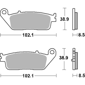 Sbs promotion kh608 maxi sinter brake pads Kymco MyRoad / S / Xciting 400-700 04-23