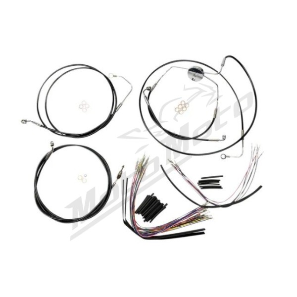 MAGNUM SHIELDING XR Trosų / lynų / elektros laidų prailginimo kompl. juodas/chromas 38/48cm Harley Davidson FLHRSE4 / FLHCUSE / FLHXSE 1800 08-12