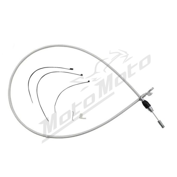 MAGNUM SHIELDING Chrome Quick Connect Upper Clutch Cable Harley Davidson FLFB / FLFBS / FLTRKSE / FLTRX / FXFBS 1750/1977 18-24 142cm