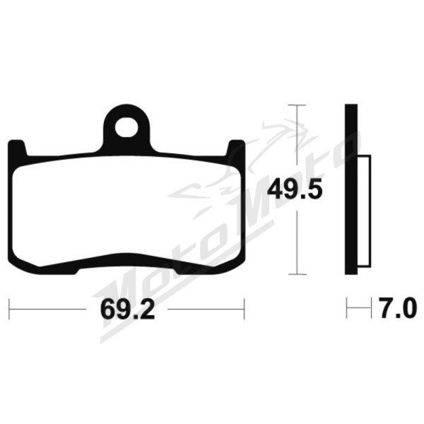 TECNIUM Sintered Metal Brake Pads MTR282 Triumph Tiger / Street / Daytona 675/1050 05-20