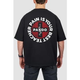 PANDO MOTO LUKE PAIN BLACK Oversized T-Shirt Unisex