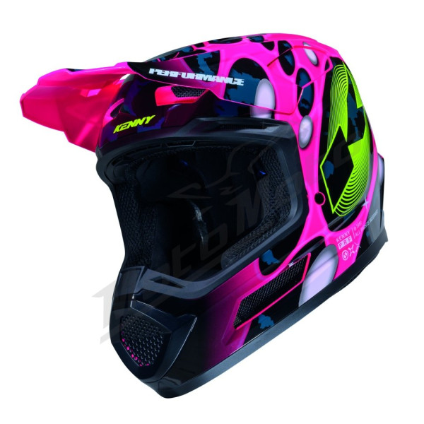 Kenny racing cross / enduro performance helmet ert graphic + pop system