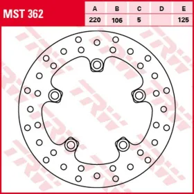 TRW Rear Brake Disc Yamaha YZF R6 / MT-10 / YZF R1 600-1000cc 03-16