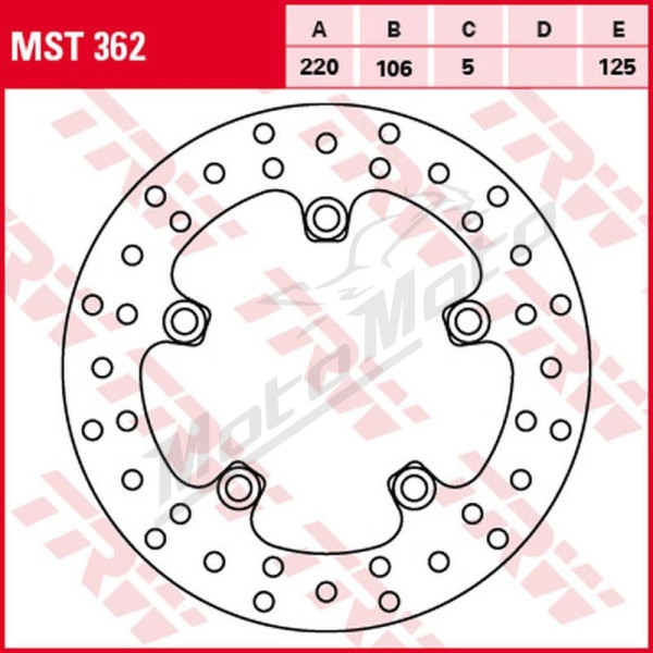 TRW Galinis Stabdžių Diskas Yamaha YZF R6 / MT-10 / YZF R1 600-1000cc 03-16
