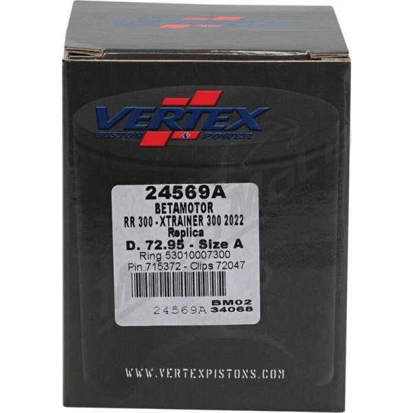 VERTEX Replica Casted Piston Beta RR / Xtrainer 300 22-> Ø72,950 - 72,970mm
