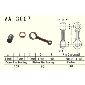 VESRAH Connecting rod Suzuki LT 160 Quadrunner 89-04
